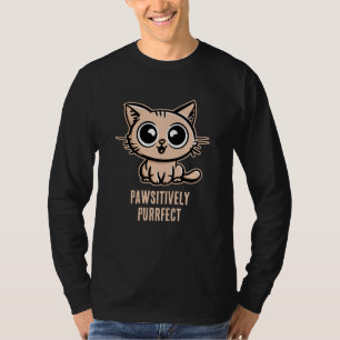 Pawsitively Purrfect, Beautiful Manga Kitten T-Shirt