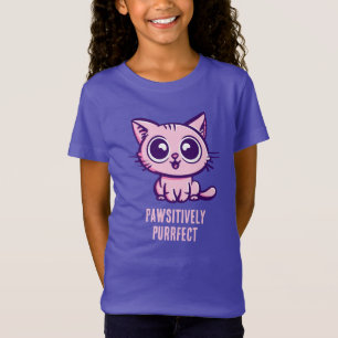 Pawsitively Purrfect, Beautiful Manga Kitten T-Shirt