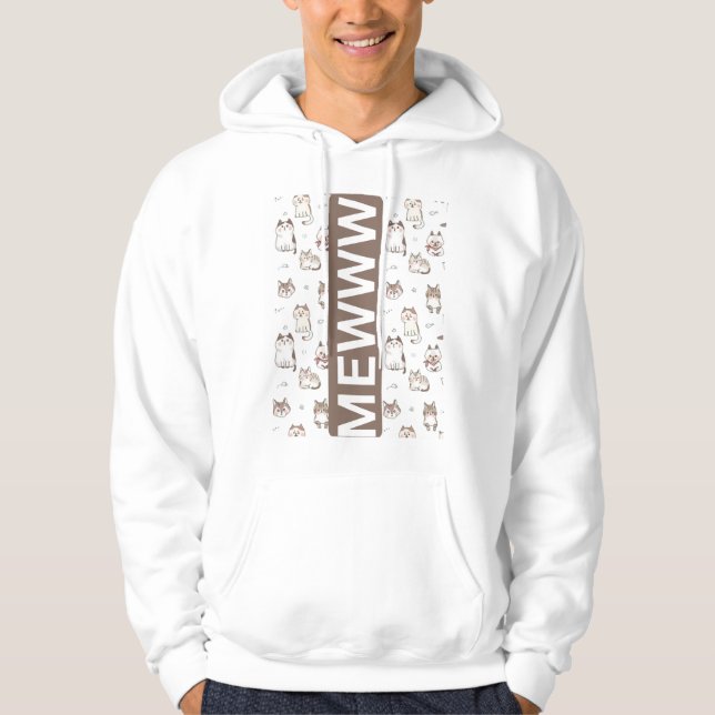 Pawsitively Purrfect: Cat Digging T-Shirt" Hoodie (Front)