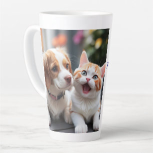 Pawsitively Purrfect Pet Latte Mug Design.