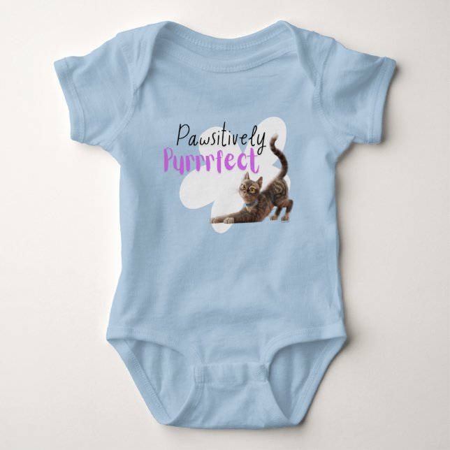 Pawsitively Purrrfect Baby Bodysuit (Front)