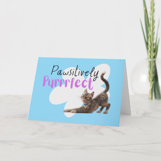 Pawsitively Purrrfect Card (Front)