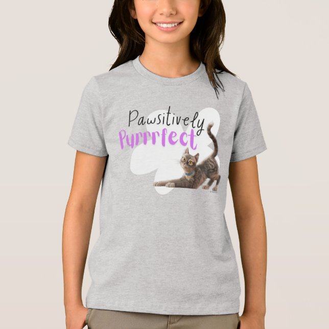 Pawsitively Purrrfect Tri-Blend Shirt (Front)
