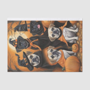 Pawsitively Spooky: A Halloween Puggle Decoupage Tissue Paper