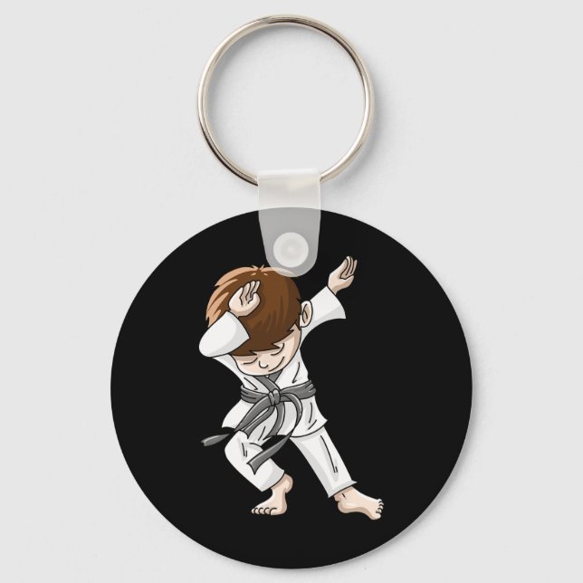 Pawsitively Strong Funny Cat Breast Cancer Awarene Key Ring (Front)