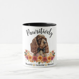 Pawsitively Thankful Grateful Blessed Cute Dog Mug