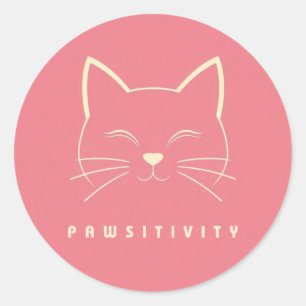 PAWSITIVITY CLASSIC ROUND STICKER
