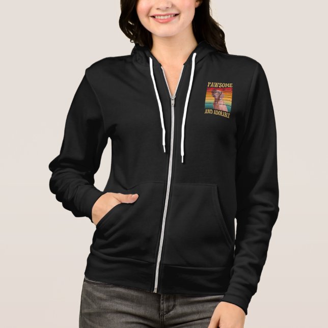 PAWSOME AND ADORABLE  HOODIE (Front)
