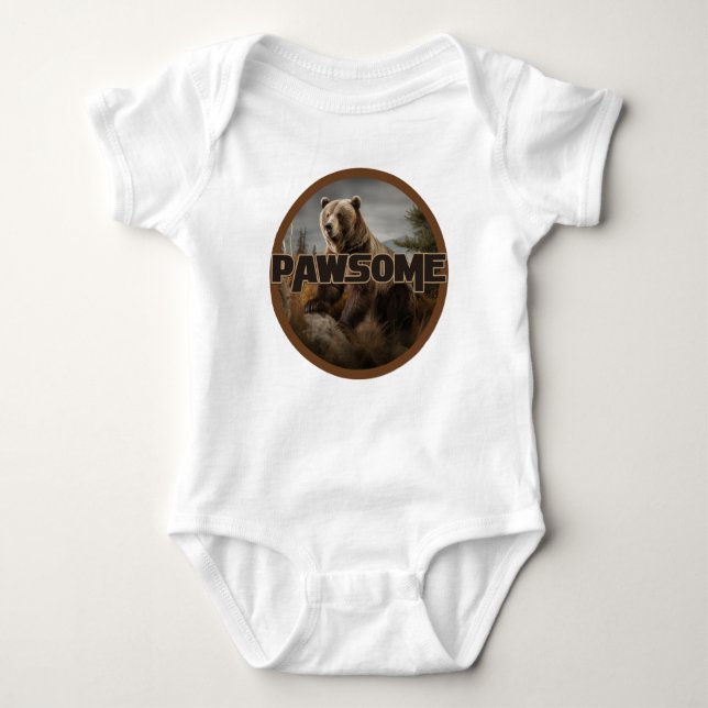 Pawsome Baby Bodysuit (Front)