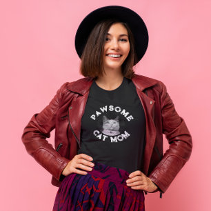 Pawsome Cat Mum - Personalizable Cat Photo T-Shirt