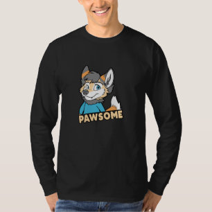 Pawsome Cute Funny Furry Fandom Fursuit Gift T-Shirt