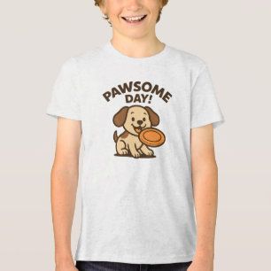 Pawsome Day Cute Puppy Graphic Tri-Blend Shirt