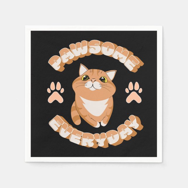 Pawsome everyday napkin (Front)