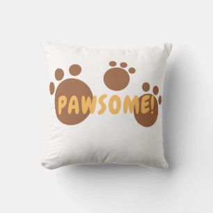 Pawsome for cat lover women cushion