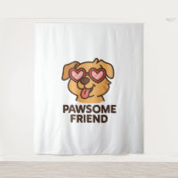 Pawsome Friend Cool Dog with Heart Glasses