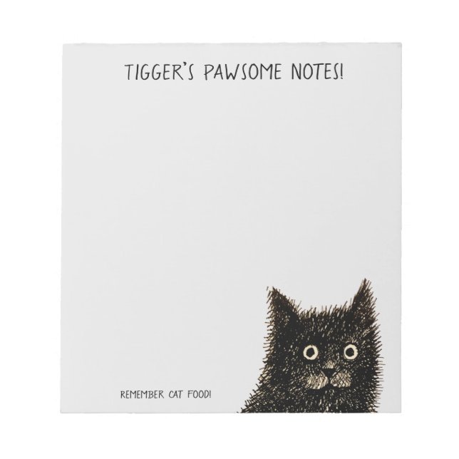 Pawsome notes magnetic notepad (Front)