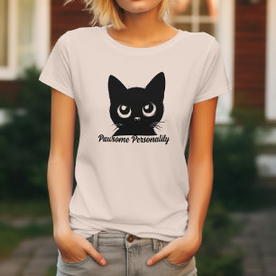 Pawsome Personality Cat T-Shirt – Cat Lovers 💕