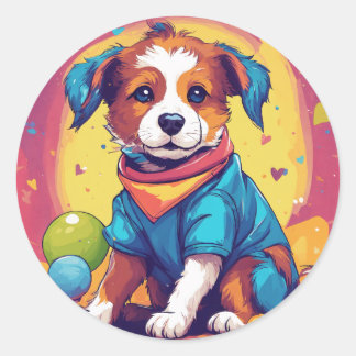 Pawsome Pup: Playful Dog Sticker