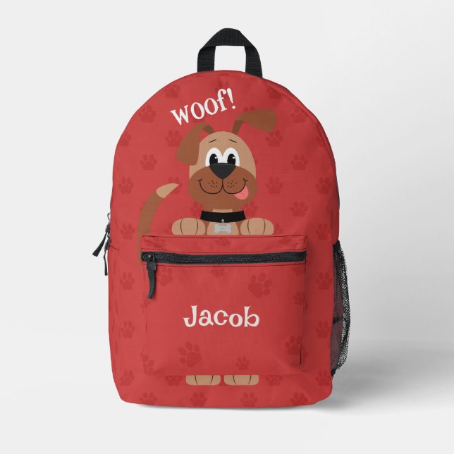 Pawsome Pup Printed Backpack (Front)