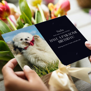 Pawsome Puppies Pomeranian Birthday Card