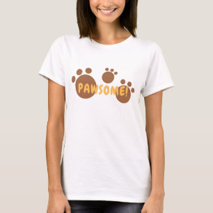 Pawsome t-shirt for cat lover women