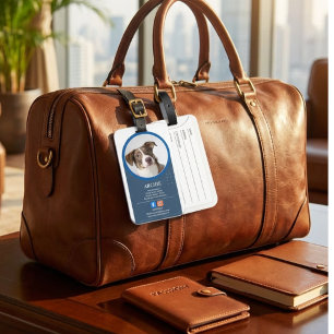 Pawsomely Professional: Dog Photo Social Media  Luggage Tag