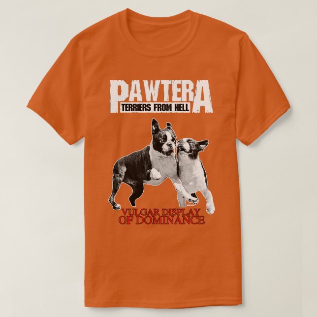 Pawtera Terriers from Hell Heavy Metal Design T-Shirt (Design Front)