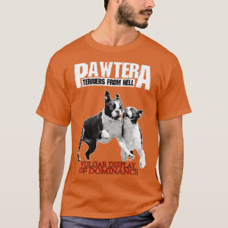 Pawtera Terriers from Hell Heavy Metal Design T-Shirt
