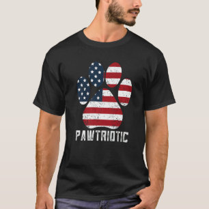 Pawtriotic  4th Of July American Patriotic Cat T-Shirt