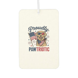Pawtriotic Dog Patriotic Vintage Shirt Design_1 Car Air Freshener
