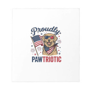 Pawtriotic Dog Patriotic Vintage Shirt Design_1 Notepad