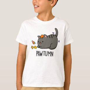 Pawtumn cute Autumn Kitty Cat Pun T-Shirt