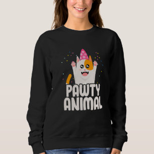 Pawty Animal Cat Kitten Kitty Birthday Party Sweatshirt