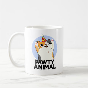 Pawty Animal Funny Party Cat Pun Coffee Mug