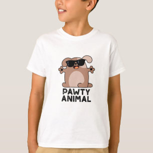Pawty Animal Funny Party Dog Pun  T-Shirt