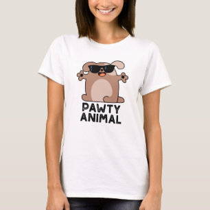 Pawty Animal Funny Party Dog Pun  T-Shirt