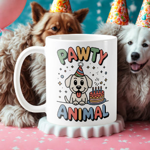 Pawty Animal Pet Celebration Humor Coffee Mug