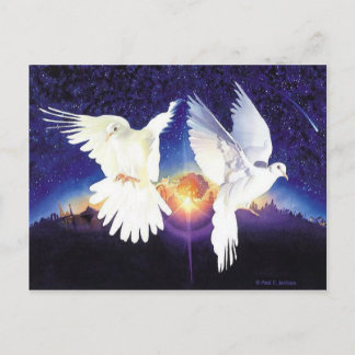 "Pax in Terra" Dove Scene Postcard