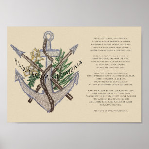Pax Tecum Filumena with Poem Poster