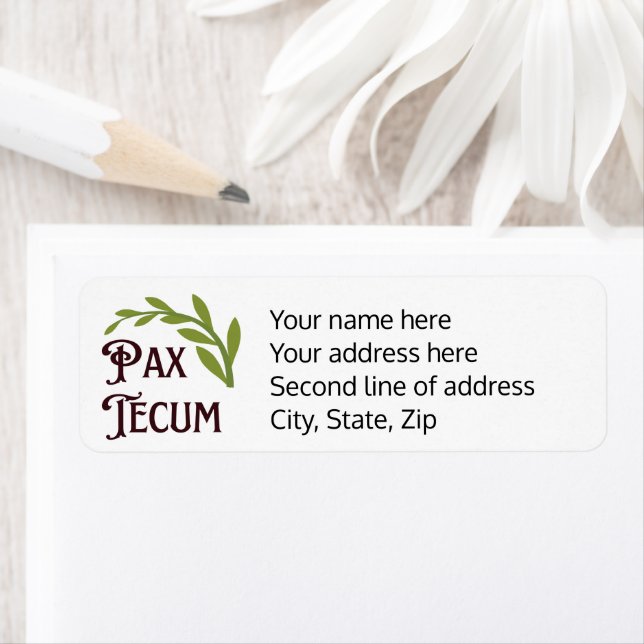Pax Tecum Peace Latin Mass Catholic Return Address (Insitu)