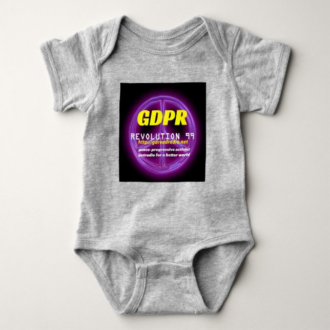 Paxspiration GDPR Baby Football Bodysuit (Front)