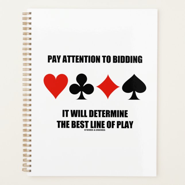 Pay Attention To Bidding Will Determine Best Line Planner (Front)