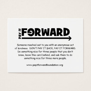 Pay It Forward Card 2009