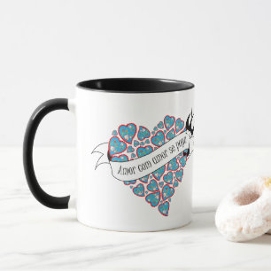 Pay love with love illustrated Portuguese proverb  Mug
