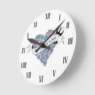 Pay love with love illustrated Portuguese proverb Round Clock