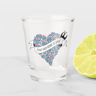 Pay love with love illustrated Portuguese proverb Shot Glass