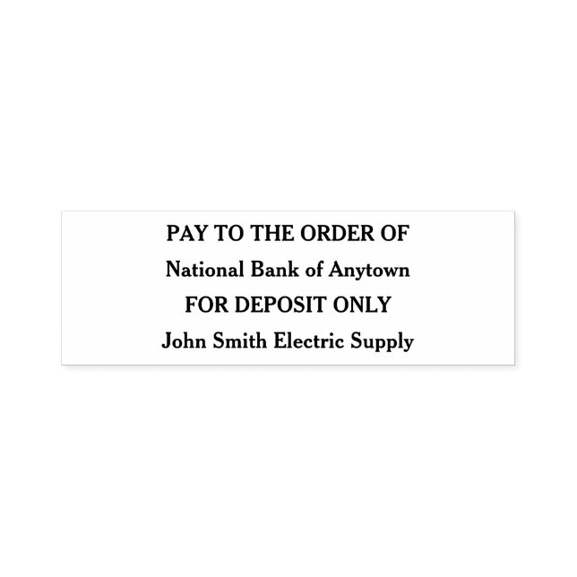 Pay To The Order Of Customisable Self-inking Stamp (Design)