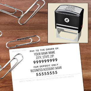 Pay to the Order of For Deposit Only Self-inking S Self-inking Stamp