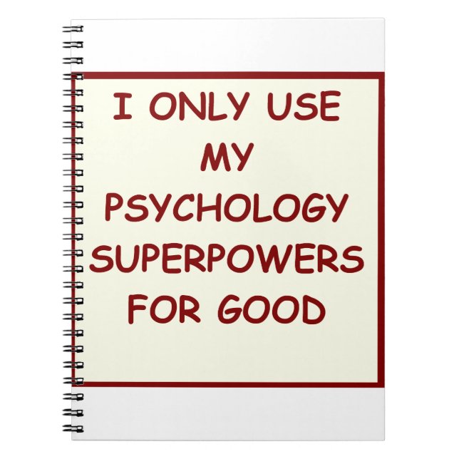 paychology psychologist spiral notebook (Front)
