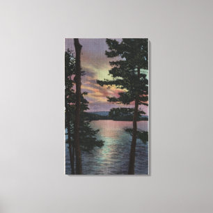 Payette Lake, ID - Evintide on Lake Scene Canvas Print